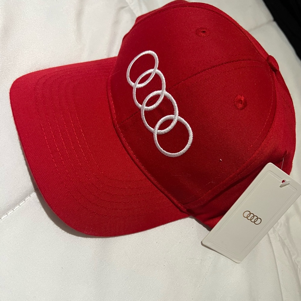Brand new red AUDI hat